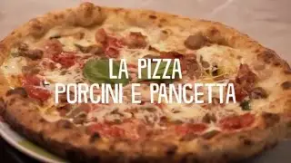 Pizza porcini e pancetta di Rossopomodoro