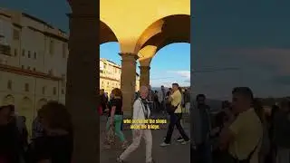 The oldest stone bridge in Europe with a SECRET PASSAGE 👉Ponte Vecchio, Florence 