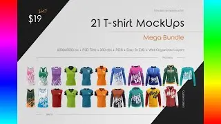 Mock-up: T Shirt Mockup Bundle