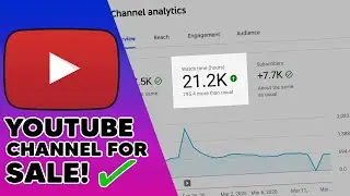 YOUTUBE CHANNEL FOR SALE 2000 subscribers, and 4000 Hours of Viewing SubSwaps.com