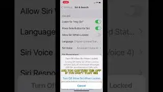 How to turn off Siri when phone is closed #iphonehacks #iphonetricks #iphonetip #iphonetips #shorts