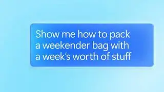 What will you do with Bing | Pack a weekender bag