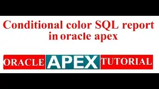 Conditional color SQL report in oracle apex