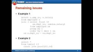 Firebird Optimizer Issues and Solutions