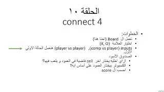 الحلقة (10) PYTHON 3.7 ازاي تعمل لعبة connect 4 بالبايثون؟ الجزء الخامس