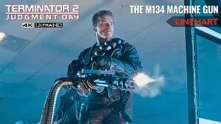TERMINATOR 2 (1991) | Firing the M134 Machine Gun Scene 4K UHD