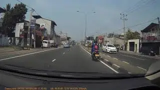 Lady on a scooter hogging the right lane 
