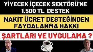 Yeme İçme Sektörüne 1500 TL Destek Başvuru ve Şartları