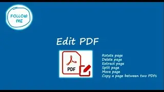 Rotate, delete, split, extract pages on PDF
