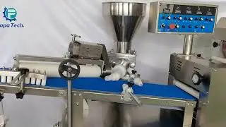 Crispy cake making machine  with tray arranging machine