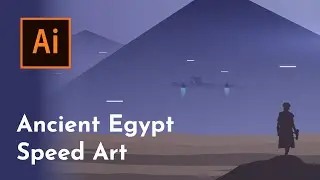 Ancient Egypt - II | Fantasy Landscape Vector illustration | Speed Art Beginner