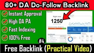 80+ DA Dofollow Backlink - How To Create Do Follow Backlinks From High Authority Websites