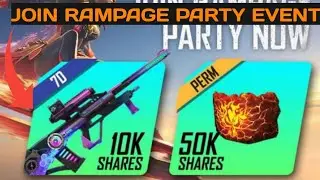 Free Fire today Join Rampage party in || Join Rampage party Event in free Fire || Free Fire Event