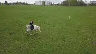 На коне. Съемки с квадрокоптера.