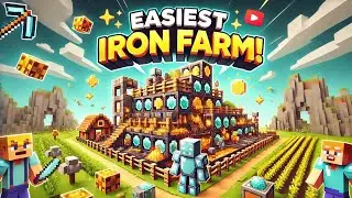 Minecraft EASY IRON FARM 1.21 TUTORIAL #minecraft #ironfarmmcpe #minecraftip