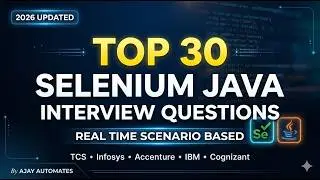 Top 30 Selenium Java Interview Questions Asked in TCS, Infosys, Accenture & IBM (2026)