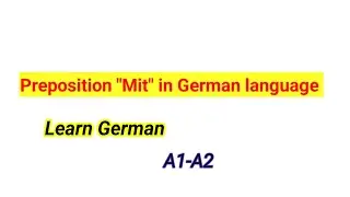 Germán  Prepositions || Preposition 