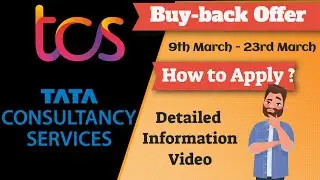 How to Apply to TCS Buyback Offer - Detailed Process to Apply for Buyback of TCS Shares! TCS Buyback