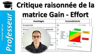 Critique raisonnée de la matrice Gain - Effort