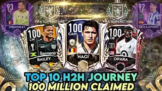 TOP 10 H2H JOURNEY HIGHLIGHTS | CLAIMING 100 MILLION FROM H2H | H2H TEAM UPGRADE | FIFA MOBILE 21