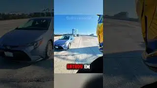 Motorcyclist defies traffic and almost doesn't make it back.