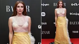 Emma Roberts exudes glamour as she attends the BAZAAR Women of the Year 2025 awards gala in Madrid