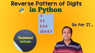 Reverse Pattern of  Digits from 10  in Python | Number Pattern Problem | Python