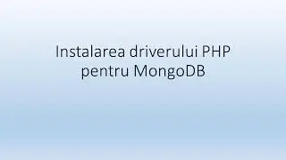 2 Install PHP driver for MongoDB