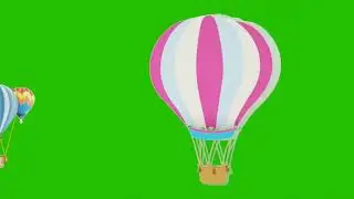 flying balloon transition green screen effect