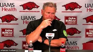 Arkansas head coach Sam Pittman talks about 38-31 loss to BYU