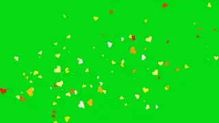 Green Screen Animation Love Heart Effects Flying jump