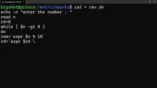 Number Reverse Shell Programming | os | 4th sem cse | operating system lab | QT