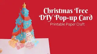 Christmas tree very easy pop-up card - v-fold - how to
