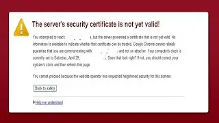 tidak bisa internetan (this server security is not yet valid) #komputer