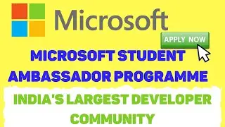 📌Microsoft Learn Student Ambassador Programme| Get Microsoft Swags | Apply Fast