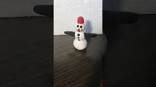 Снеговик из пластилина. Пластилиновый снеговик. ⛄☃️❄️ 