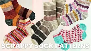 12 Fun Scrappy Sock Patterns (great for leftover sock yarn!)