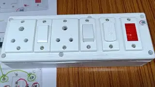 2 Switch 2 Socket 1 Fuse 1 Indicator Extension Board Wiring Connection & Daigram ||Sinha Electricals