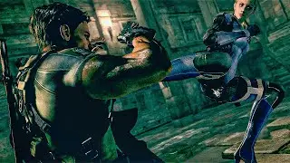 Resident Evil 5 - Chris Redfield & Sheva Alomar vs Jill Valentine + Albert Wesker with Cutscenes