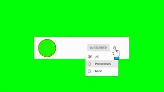 Youtube subscribe button green screen star king