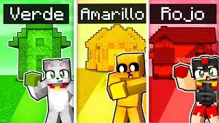 CONSTRUIMOS usando SOLO 1 COLOR en MINECRAFT 🌈😂 ACENIX vs MIKECRACK vs INVICTOR vs TIMBA