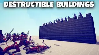 DESTRUCTIBLE BUILDINGS MOD SHOWCASE - Totally Accurate Battle Simulator TABS