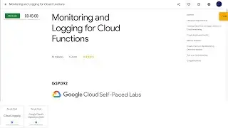 Qwiklabs | Monitoring and Logging for Cloud Functions [GSP092]
