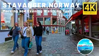 🇳🇴 Stavanger City, Norway Walking Tour with Captions, 4k60fps HDR