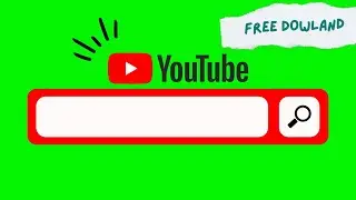 Youtube search bar free | green screen