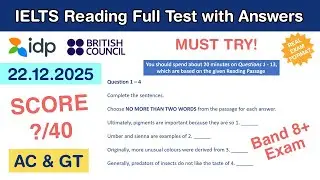 IELTS Reading Practice Test with Answers 22.12.2025 - Test 
