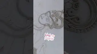 Customise Meladi Mata ji lippan Art work in progress #lippanmirrorart #lippanartdesign # Meladimata