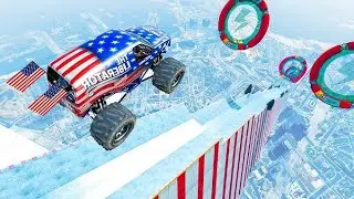 GTA 5 ONLINE SUPERFAN MONSTER TRUCK INTO HOLE LOOP PARKOUR 