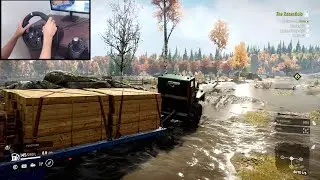 Delivering Essentials - SnowRunner | Logitech g920 gameplay