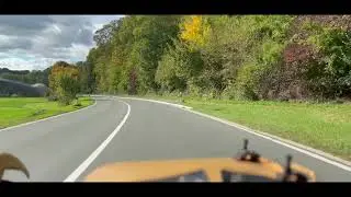 POV: Riding in a motorcycle side car in Germany